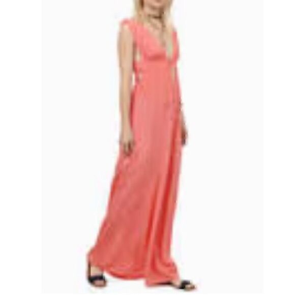 Tobi MYKONOS MAXI DRESS XS / CORAL - Picture 2 of 8